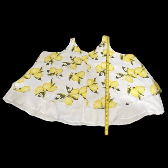 Lane Bryant Womens Lemon Pattern Swing Sleeveless DoubleLayer Shell Tank size 28 - Picture 5 of 7